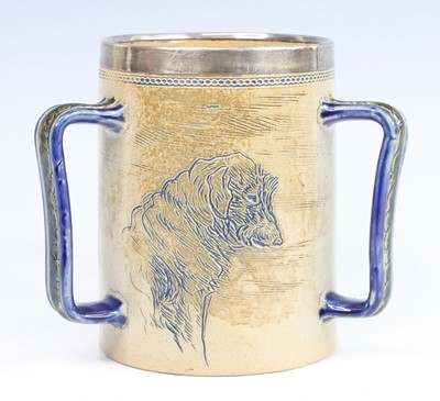 Lot 2064 - Hannah Barlow for Doulton Lambeth, a silver...