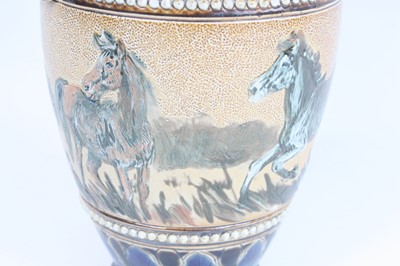 Lot 2062 - Hannah Barlow for Doulton Lambeth, a stoneware...