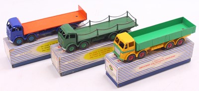 Lot 1360 - Dinky Toys group of 3 playworn haulage...
