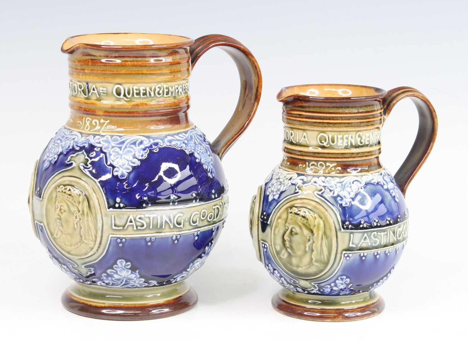 Lot 2071 - A Doulton Lambeth Queen Victoria Diamond...