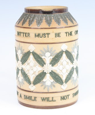 Lot 2073 - A Doulton Lambeth stoneware jug, of...