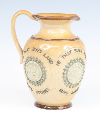 Lot 2055 - A Doulton Lambeth salt glazed stoneware jug,...