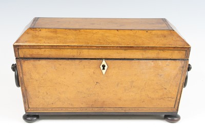 Lot 2395 - An early Victorian burr maple, rosewood...