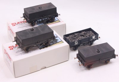 Lot 199 - Four 0 Gauge kit built plastic wagons to...