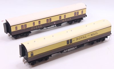 Lot 181 - Two 0 Gauge 7mm finescale kit built coaches,...