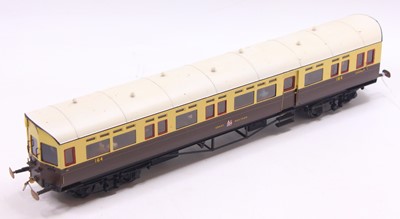 Lot 178 - 0 Gauge finescale 7mm kit built GWR auto coach...