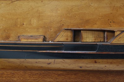 Lot 2400 - A Shipbuilders half-block model of a steamboat,...
