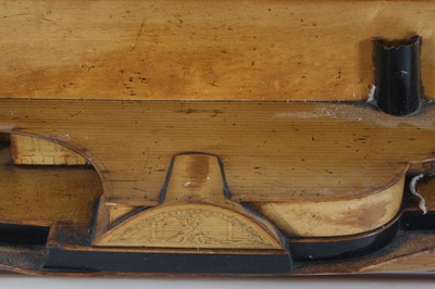 Lot 2400 - A Shipbuilders half-block model of a steamboat,...