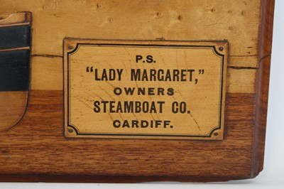 Lot 2400 - A Shipbuilders half-block model of a steamboat,...