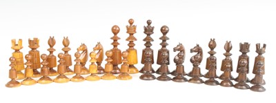 Lot A complete set of chess peices, possibly Irish...