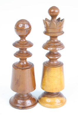 Lot 2399 - A complete set of chess pieces, probably Irish...