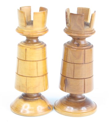 Lot 2399 - A complete set of chess pieces, probably Irish...