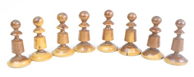 Lot 2399 - A complete set of chess pieces, probably Irish...