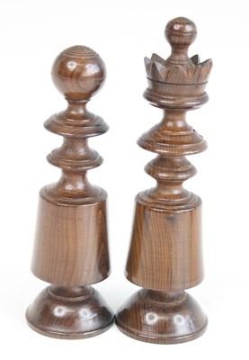 Lot 2399 - A complete set of chess pieces, probably Irish...