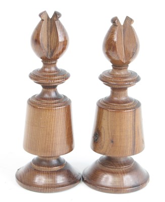 Lot 2399 - A complete set of chess pieces, probably Irish...