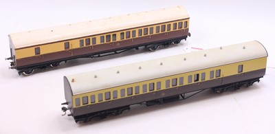 Lot 184 - Two GWR Mainline 0 Gauge finescale coaches, to...