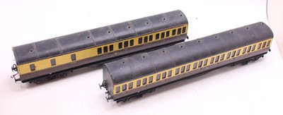 Lot 186 - Two 0 Gauge finescale kit built coaches, both...