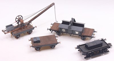 Lot 203 - 0 Gauge finescale kit built GWR yards train...