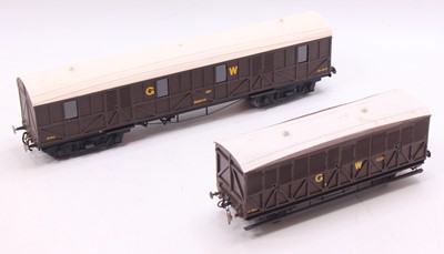 Lot 208 - Two GWR 0 Gauge finescale siphon wagons, to...