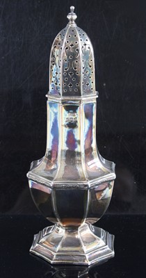 Lot 188 - A George V silver sugar castor, having a...