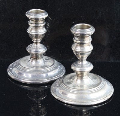 Lot 192 - A pair of Elizabeth II silver candlesticks,...