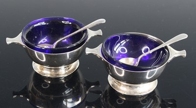 Lot 198 - A pair of George V Scottish silver open salts,...