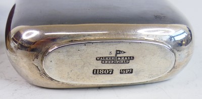 Lot 2097 - A George V silver mounted 1/3 pint hip flask,...