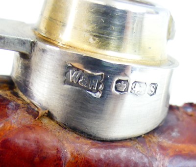 Lot 2097 - A George V silver mounted 1/3 pint hip flask,...