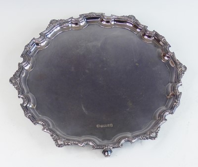 Lot 2193 - An Elizabeth II silver salver, of shaped...