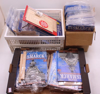 Lot 833 - Hachette 1/200 scale wooden kit for a Bismarck...
