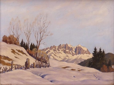 Lot 324 - Henri Schmid (Swiss, 1924-2009) - Winter...