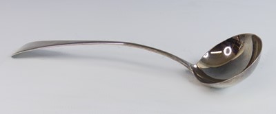 Lot 2156 - An Edwardian silver soup ladle, in the Old...