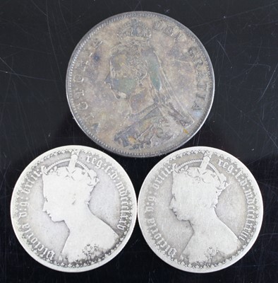 Lot 3256 - Great Britain, 1890 double florin, obv:...