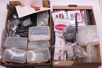 Lot 837 - 2 trays containing Pocher related plastic and...
