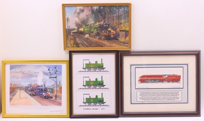 Lot 31 - Four framed railway prints to include a...