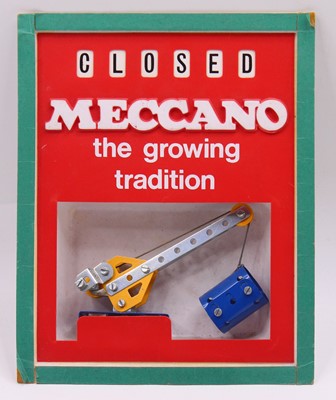 Lot 614 - 1970s stick on door open/closed Meccano the...