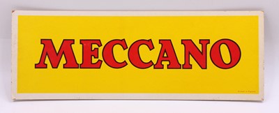 Lot 622 - Original Meccano card shop display sign, red...