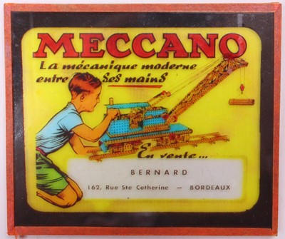 Lot 648 - Meccano glass French full colour advertising...