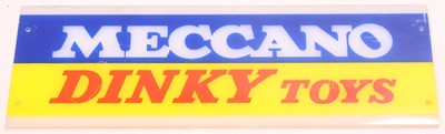 Lot 634 - Meccano/Dinky plastic shop display sign,...