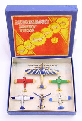 Lot 1180 - Dinky Toys pre-war No. 60 Aeroplanes Gift Set...