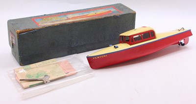Lot 635 - Hornby speedboat no.4 "Venture", red hull with...