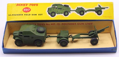 Lot 1133 - Dinky Toys No. 697 25-Pounder Field Gun Set,...
