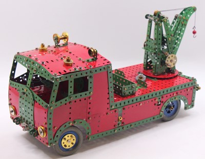 Lot 608 - Meccano made up model of a crane lorry, built...