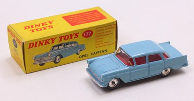 Lot 1024 - Dinky Toys, 177, Opel Kapitan, blue body, red...
