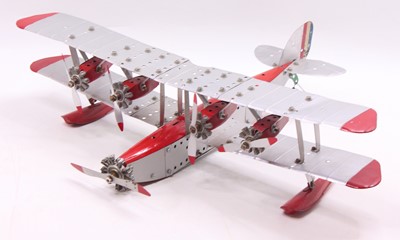 Lot 562 - Meccano constructor plane flying boat biplane,...