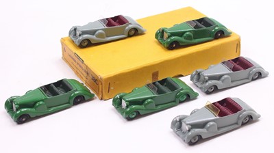 Lot 1201 - Dinky Toys 38c trade box of 6 Lagonda Sports...