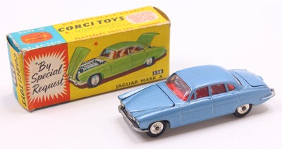 Lot 1525 - Corgi Toys No. 238 Jaguar Mk X in a metallic...