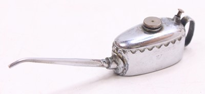 Lot 640 - Meccano K type oil can, finished in silver,...