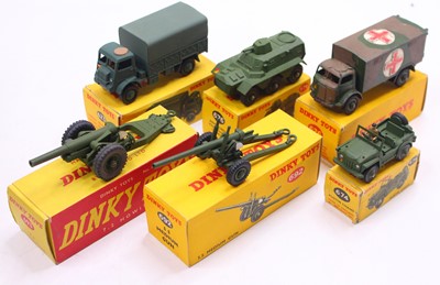 Lot 1389 - Dinky Toys group of 6 military diecasts to...