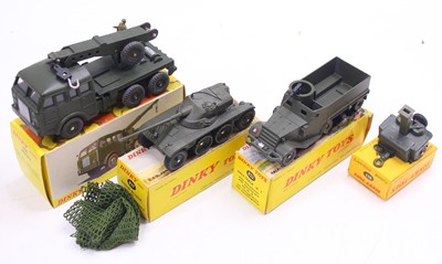 Lot 1390 - French Dinky Toys group of 4 military diecasts...